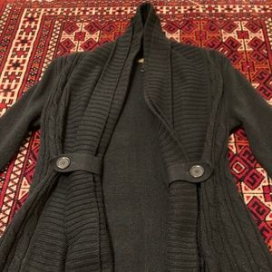 Navy Blue Knitted Women's Cardigan